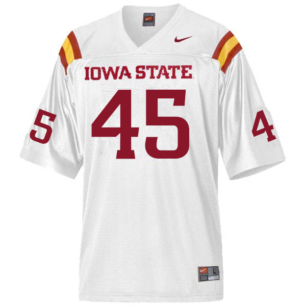Iowa State Cyclones Men's #45 Corey Suttle Nike NCAA Authentic White College Stitched Football Jersey RN42N77WU